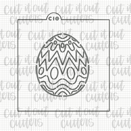 PYO Fancy Egg Cookie Stencil