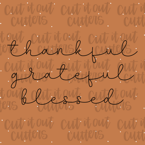 Thankful Grateful Blessed Orange - 2