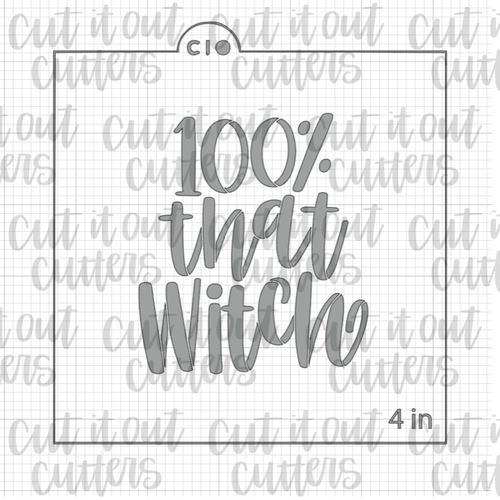 100% That Witch Cookie Stencil