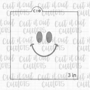 3" Single Happy Face Cookie Stencil