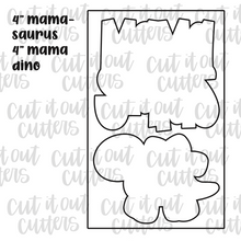 Load image into Gallery viewer, Mamasaurus and Dino Cookie Cutter Set