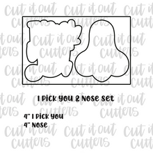 Load image into Gallery viewer, I Pick You &amp; Nose Cookie Cutter Set