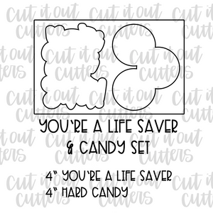 You're A Life Saver & Candy Cookie Cutter Set