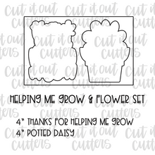 Load image into Gallery viewer, Helping Me Grow &amp; Flower Cookie Cutter Set