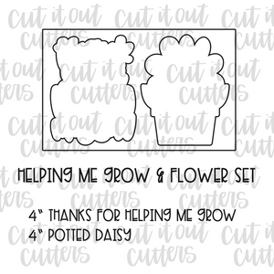 Helping Me Grow & Flower Cookie Cutter Set