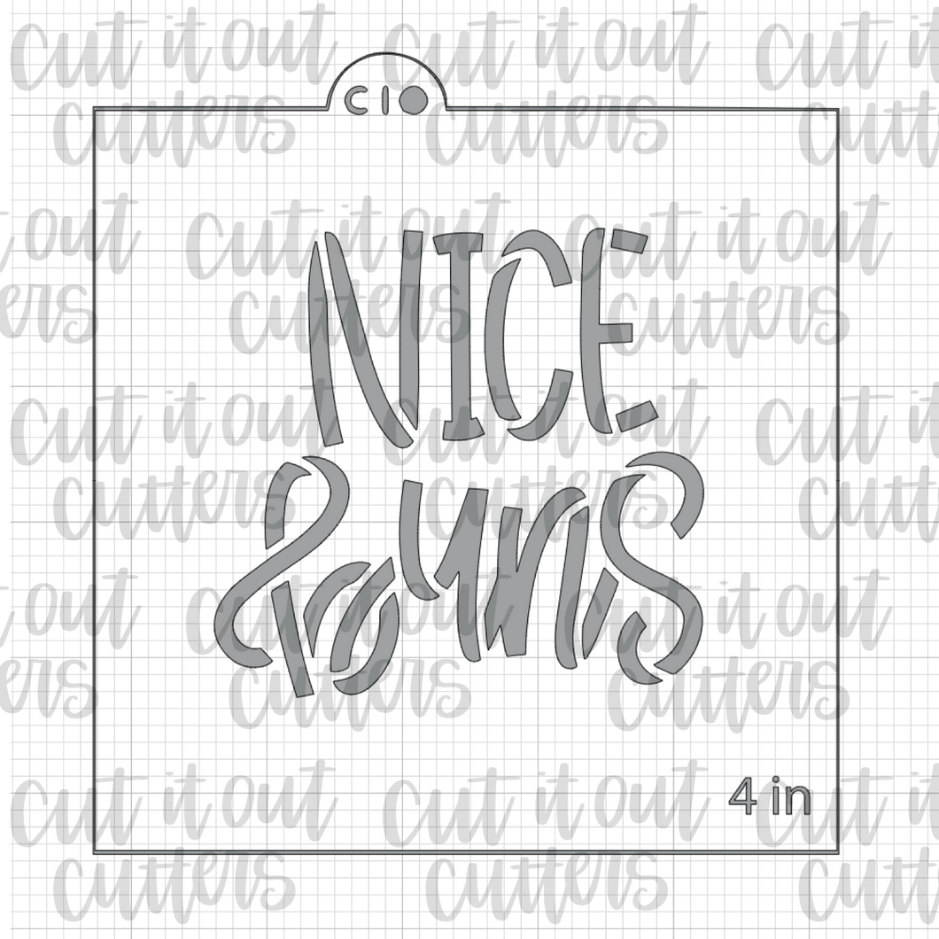 Nice Buns Cookie Stencil