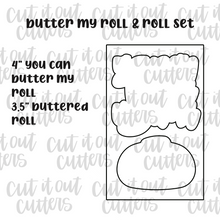 Load image into Gallery viewer, Butter My Roll &amp; Roll Cookie Cutter Set