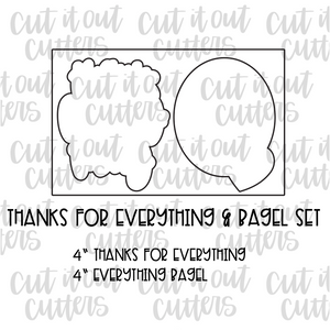 Thanks For Everything & Bagel Cookie Cutter Set