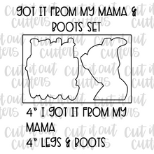Load image into Gallery viewer, Got It From My Mama &amp; Boots Cookie Cutter Set