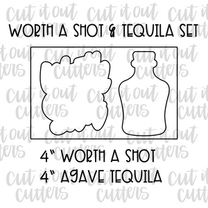Worth A Shot & Tequila Cookie Cutter Set