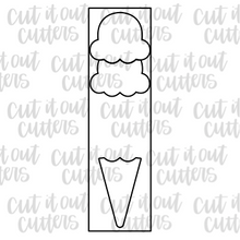 Load image into Gallery viewer, Build A Skinny Ice Cream - 3 Piece - Cookie Cutter