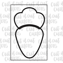 Load image into Gallery viewer, 2 Piece Carrot Cookie Cutter Set