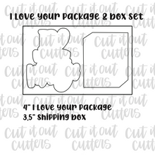 Load image into Gallery viewer, I Love Your Package &amp; Box Cookie Cutter Set