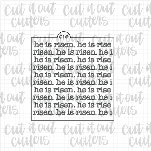 He is Risen Typewriter Cookie Stencil