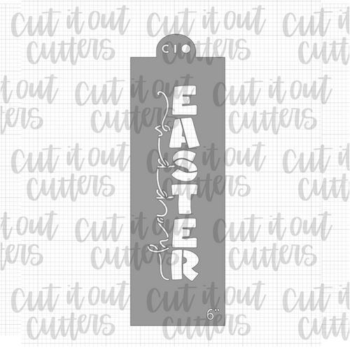 Skinny Happy Easter Cookie Stencil