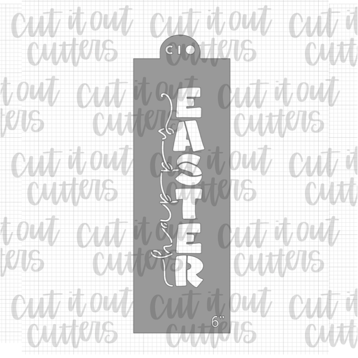 Skinny Happy Easter Cookie Stencil