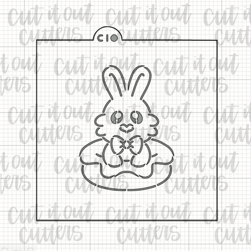 Mr. Donut Bunny PYO Cookie Stencil