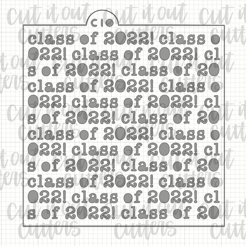 Class of 2022 Typewriter Cookie Stencil