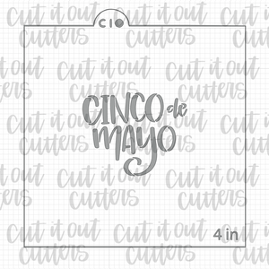 Worded Margarita - Cinco de Mayo Cookie Stencil