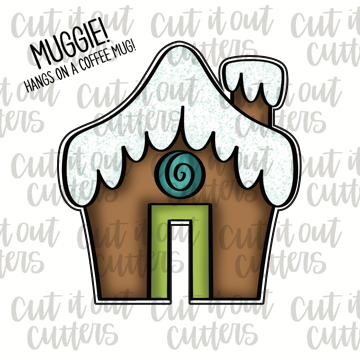 Angled House Muggie Cookie Cutter