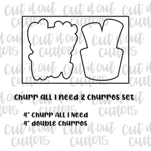 Load image into Gallery viewer, Churr All I Need &amp; Churros Cookie Cutter Set