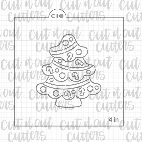 PYO Chubby Tree Cookie Stencil & Cutter