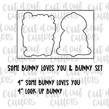 Load image into Gallery viewer, Some Bunny Loves You &amp; Bunny Cookie Cutter Set