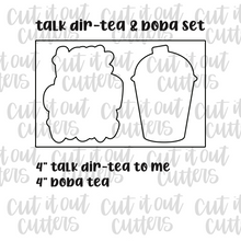 Load image into Gallery viewer, Talk Dir-tea To Me &amp; Boba Cookie Cutter Set