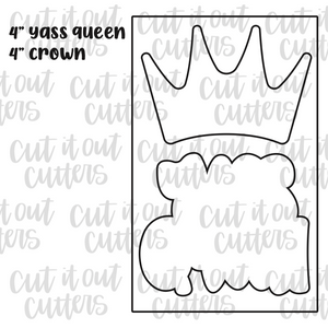 Yass Queen and Crown Cookie Cutter Set