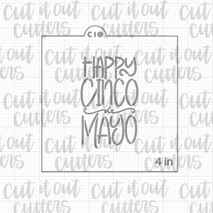 Happy Cinco de Mayo Cookie Stencil