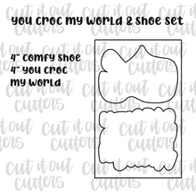 Load image into Gallery viewer, You Croc My World &amp; Shoe Cookie Cutter Set
