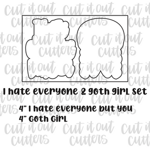 I Hate Everyone & Goth Girl Cookie Cutter Set