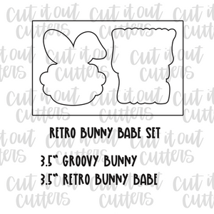 Retro Bunny Babe Cookie Cutter Set