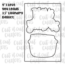 Load image into Gallery viewer, I Love You Loads and Laundry Cookie Cutter Set