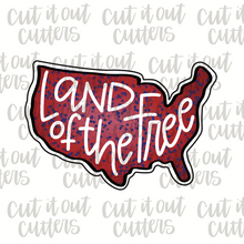 Load image into Gallery viewer, Land of the Free Cookie Stencil for United States Cutter