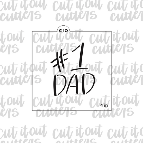 #1 Dad Cookie Stencil