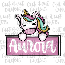 Load image into Gallery viewer, Unicorn - Rectangle Plaque 1 Piece - Cookie Cutter