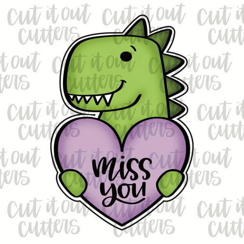 Dino Candy Heart - 1 Piece Cookie Cutter