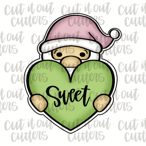 Gnome Candy Heart - 1 Piece Cookie Cutter