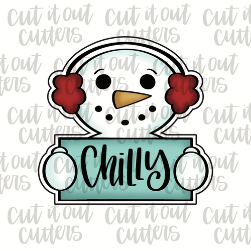 Snowman Plaque 2021 Cookie Cutter