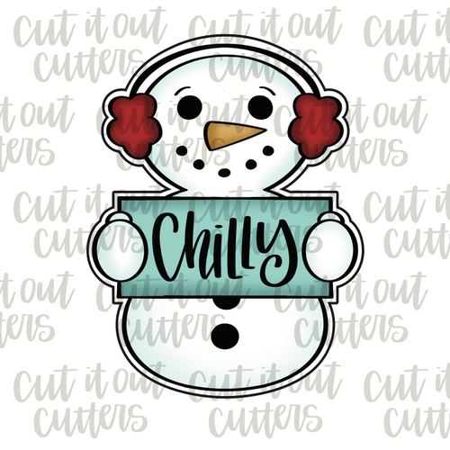 Snowman Plaque 2021 - Full Body Cookie Cutter