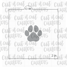 Load image into Gallery viewer, Single Paw Print Cookie Stencil