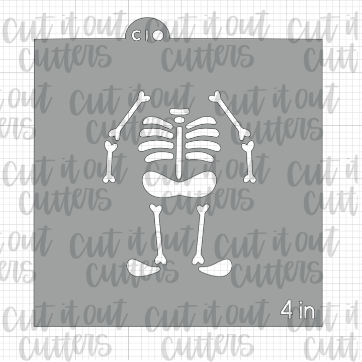 Skeleton Jammies Cookie Stencil