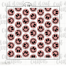 Load image into Gallery viewer, Happy Face Scattered 2 Piece Cookie Stencil