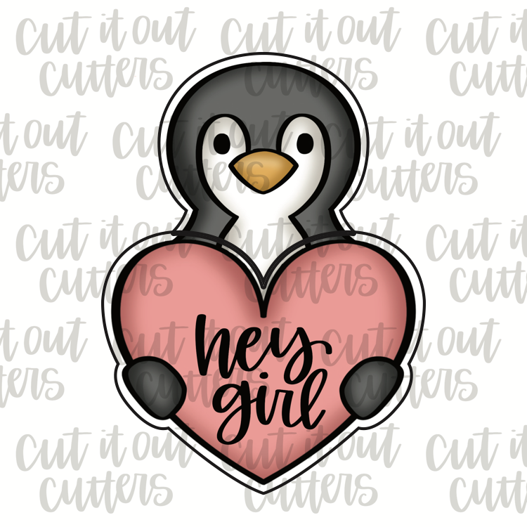 Penguin Candy Heart - 2 Piece Cookie Cutter Set