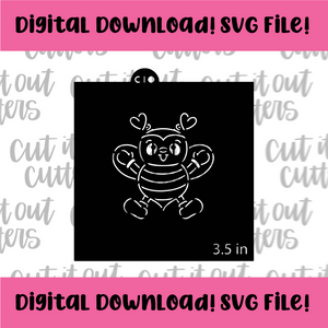 DIGITAL DOWNLOAD SVG File for 3.5" PYO Bumble Bee Stencil