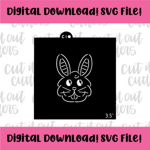 DIGITAL DOWNLOAD SVG File for 3.5" PYO Long Ear Bunny Stencil