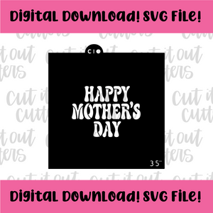 DIGITAL DOWNLOAD SVG File for 3.5" Retro Mama Mommy Mom Bruh Stencil
