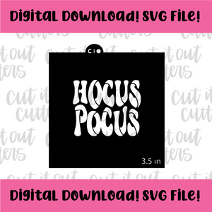 DIGITAL DOWNLOAD SVG File for 3.5" Retro Hocus Pocus Stencil