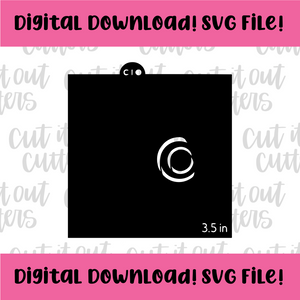 DIGITAL DOWNLOAD SVG File 3.5" Santa Shopping Pup Stencil